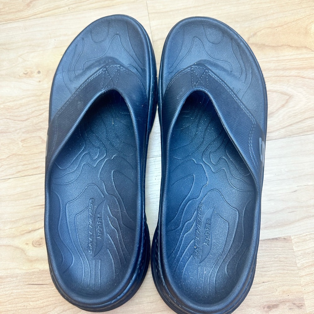 Skechers Black Slide Sandals